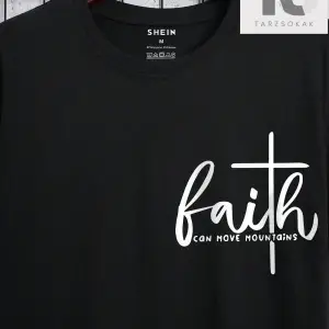 Sloganlı ve Kalpli Siyah Örme Bisiklet Yaka Kısa Kollu Erkek Tişört