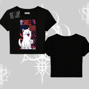 Smell of Fresh Food Kedi Baskılı Babby Tee Tshirt