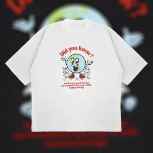 Smoke Is Good Oversize Unisex Pamuklu Nefes Alan Kalın Kumaşlı