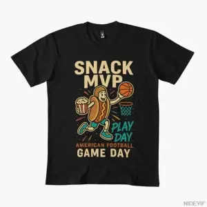 SNACK MVP Erkek Kadın Tişörtü %100 Pamuklu Tişörtler Kısa Kollu Üstler 1212-3