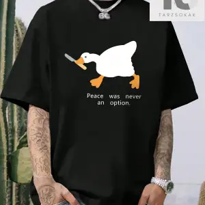 Sokak Hayatı Erkekler Mektup Karikatür Grafik Tee