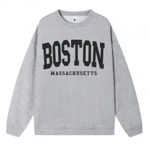 Sonbahar basit artı boyutu kadın tişörtü Boston özledim achusimple basit mektup baskı baskıla