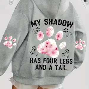 Sonbahar Bayan Kapüşonlular Sevimli Kedi Paw Baskı Tişörtü Sıcak Polar Yumuşak Rahat Kazaklar