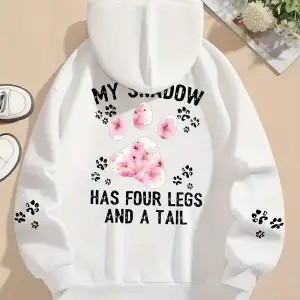 Sonbahar Bayan Kapüşonlular Sevimli Kedi Paw Baskı Tişörtü Sıcak Polar Yumuşak Rahat Kazaklar