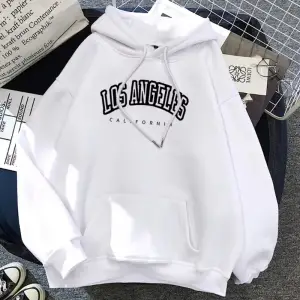 Sonbahar kış Womans Hoodies Los Angeles California baskılı kazak rahat cep polar kazak eğilim