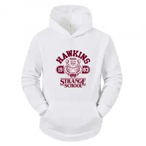 Sonbahar ve Kış Rahat Sokak Tişörtleri Erkekler ve Kadınlar için Hawkins Lisesi Indiana 1983