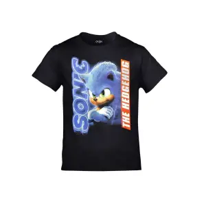 Sonic The Hedgehog Baskılı Siyah Çocuk