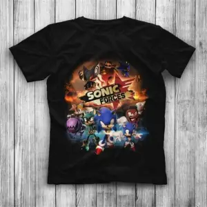 Sonic The Hedgehog Siyah Unisex Tişört