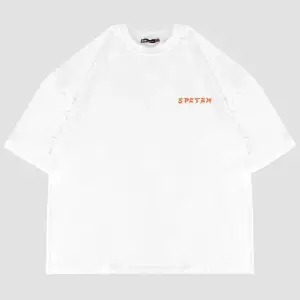 Spectrum Baskılı Beyaz Oversize Unisex