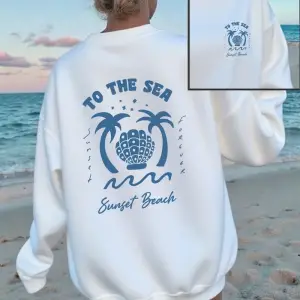 Sperm Balinası Mavi Baskılı Sweatshirt Kadın Polar Sıcak Bol Kapüşonlu Sweatshirt Bisiklet Ya