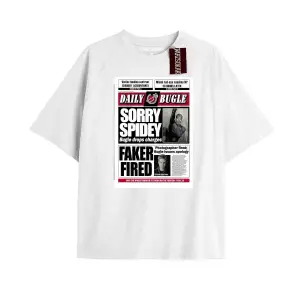 Spider-Man Gazete baskı Model No Way Home Tshirt