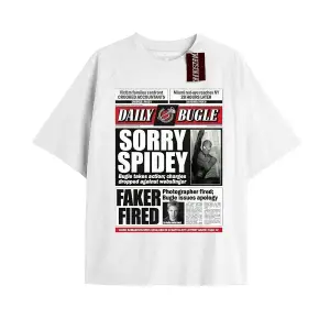 Spider-Man Gazete baskı Model No Way Home Tshirt