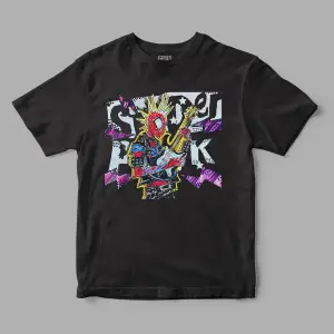 Spiderverse Spiderpunk Peter Parker Spiderman Baskılı Tişört