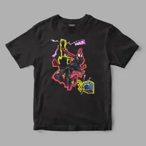 Spiderverse Spiderpunk Spiderman Peter Parker Baskılı Tişört