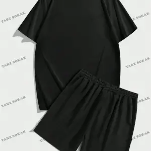 Sporsity Erkek Yazılı Kısa Kollu Tişört ve Şort İkili Takım