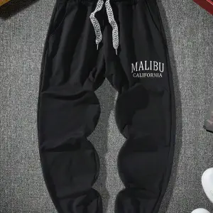 Sporsity Letter Graphic Drawstring Waist Eşofman Altı