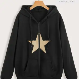 Star Desen Sweatshirt Fermuarlı Hırka Unisex