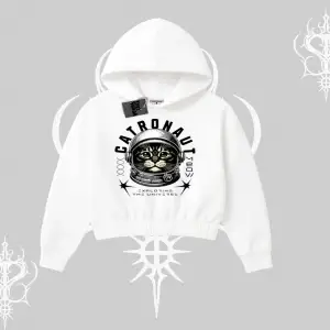 Stay Cool Kedi Baskılı Biskilet Sweatshirt