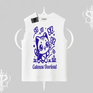 Stay Cool Kedi Baskılı Kapşonlu Sweatshirt