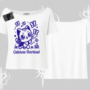 Stay Cool Kedi Baskılı Kayık Yaka Tshirt