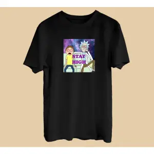 Stay High - Rick And Morty - T-shirt Siyah