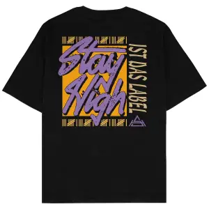 Stay High Siyah Oversize Unisex T-shirt