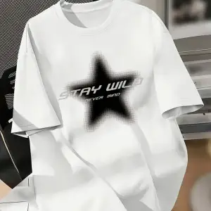 Stay Wild Baskılı Unisex Oversize