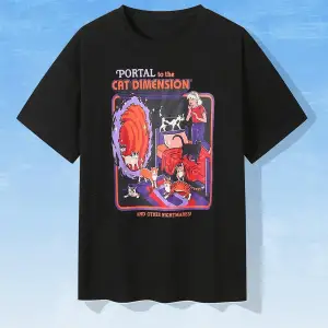 Stevenrhodes Mektup ve Kedi Grafikli Tişört