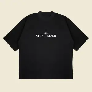 Stone Island Baskılı Oversize Unisex Pamuklu Nefes Alan Kalın Kumaşlı