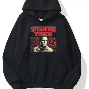 Stranger Things oversize unisex sweatshirt gri