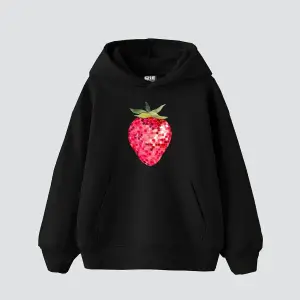 Strawberry Disco Baskılı Oversize Unisex Beyaz