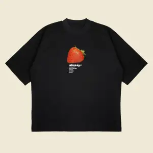 Strawberry S. Boxy Fit Oversize Unisex Tshirt – Baskılı Tişört |