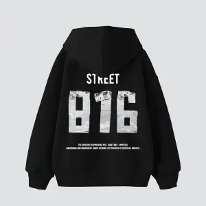 Street 816 Baskılı Oversize Unisex Premium Beyaz