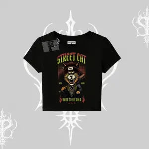 Street Cat Kedi Baskılı Babby Tee Tshirt