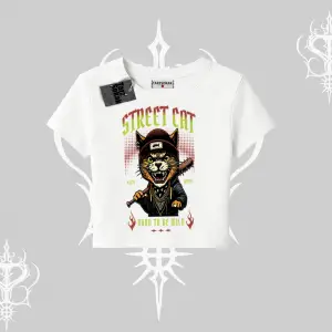 Street Cat Kedi Baskılı Babby Tee Tshirt