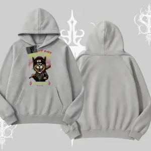 Street Cat Kedi Baskılı Kapşonlu Sweatshirt