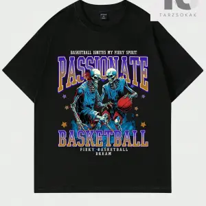 Street Life Erkek Gevşek Kesim Damla Omuz Kol Metin Ve Kalp Baskılı Tişört