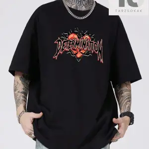 Street Life Erkek Harf Ve Kalp Baskılı Düşük Omuz T-shirt