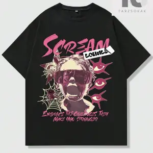 Street Life Erkek Karakter ve Slogan Baskılı T-shirt