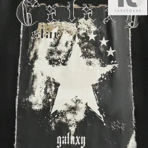 Street Life Erkek Mektup ve Yıldız Grafikli Tişört