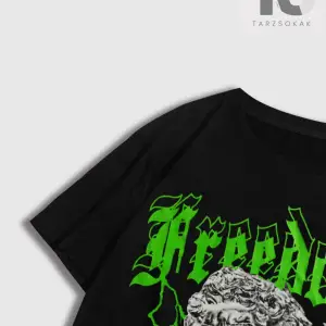 Street Life Erkek Pamuk Figürlü ve Sloganlı Grafik Tişört