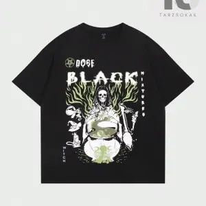 Street Life Erkek Slogan ve İskelet Baskılı Tişört