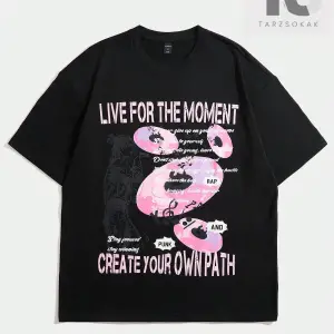 Street Life Erkek Sloganlı Grafik Tişört