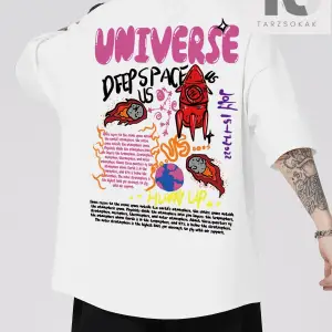 Street Life Erkek Sloganlı ve Karikatür Grafikli Tişört