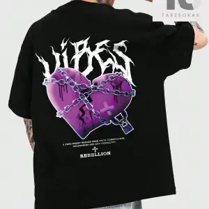 Street Life Erkek Yuvarlak Yaka Kısa Kollu Yazılı ve Kalpli Tişört