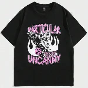 Street Life Guys Mektup ve Şekil Grafikli Harajuku Style