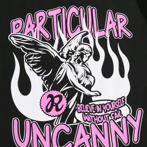 Street Life Guys Mektup ve Şekil Grafikli Harajuku Style