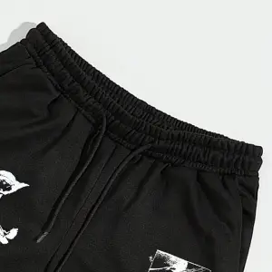 Street Life Guys Slogan Graphic Drawstring Waist Eşofman Altı