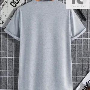 Street Life İngilizce Ve Çiçek Baskılı Erkek Düşük Omuz Tişört