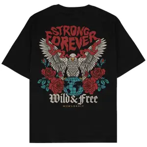 Strong Forever Siyah Oversize Unisex T-shirt